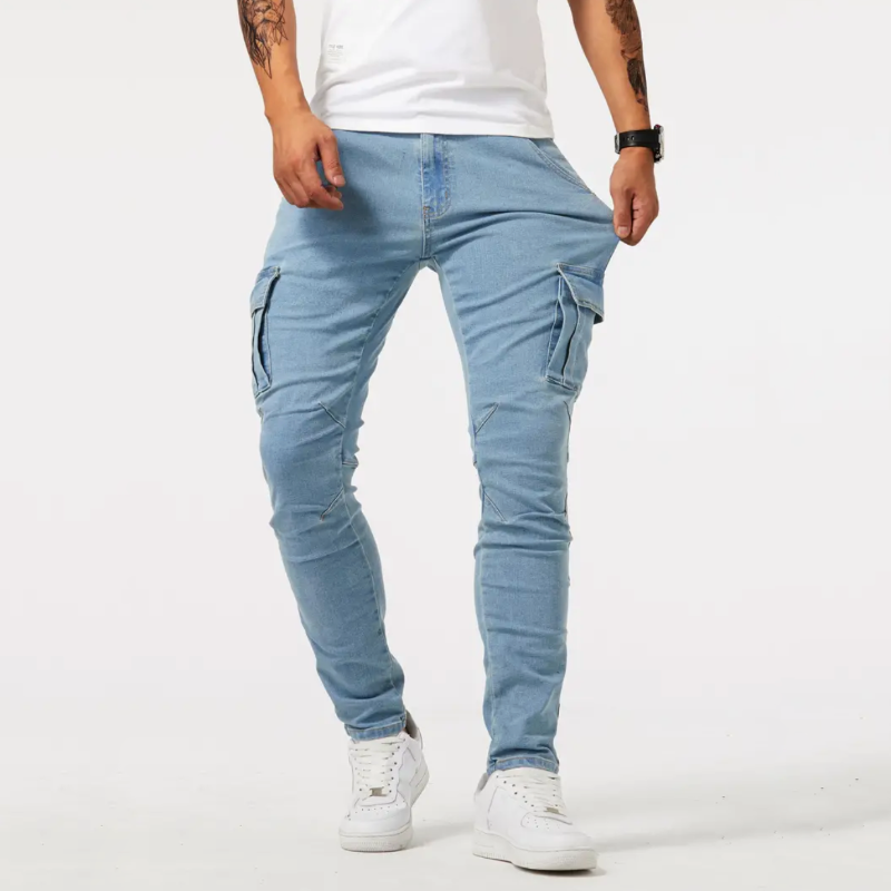 Herre cargo jeans | Slim fit
