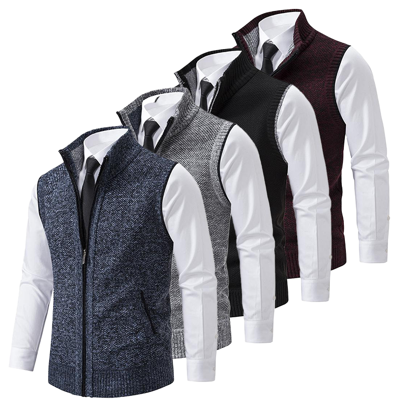 Men's Formal Knit Vest | Zipper