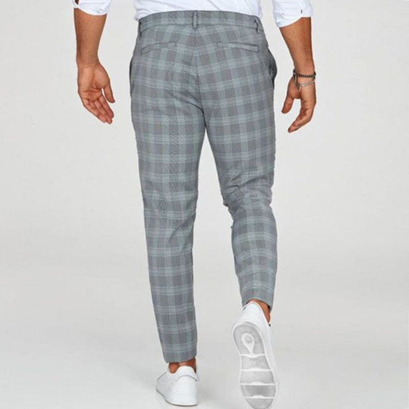 Pantalones Ajustados de Hombre | Diseño a Cuadros
