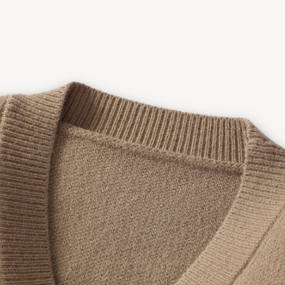 Heren cardigan | Contrasterende naden