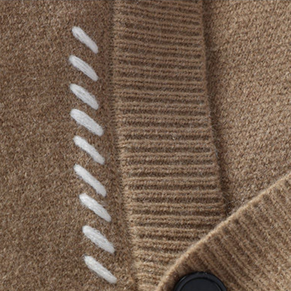 Heren cardigan | Contrasterende naden