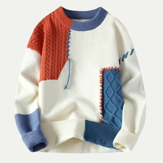 Herensweater | Patchwork Breiwerk