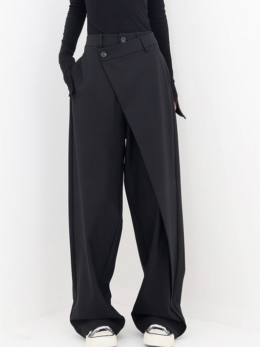 Dames Asymmetrische Broek | Knopsluiting