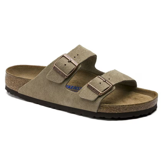 Arizona | Taupe Suede Leather – Casual Sandals with Flexible Anatomical Insole