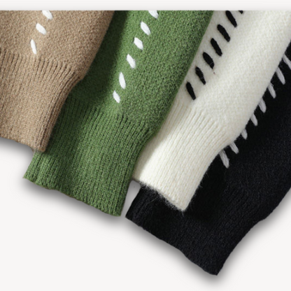 Heren cardigan | Contrasterende naden