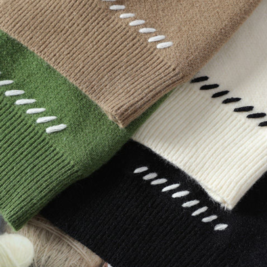 Heren cardigan | Contrasterende naden