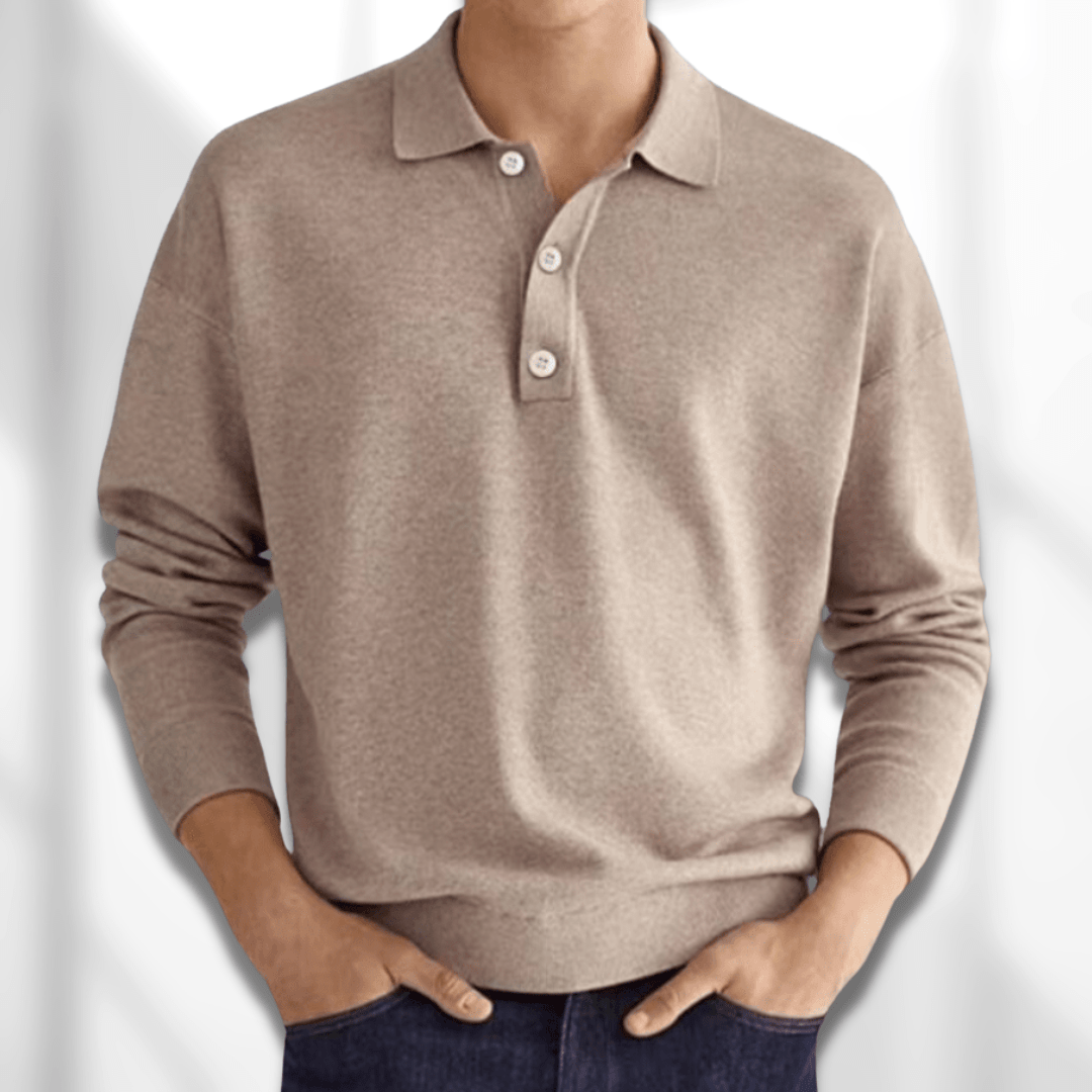 Polo décontracté pour homme | manches longues