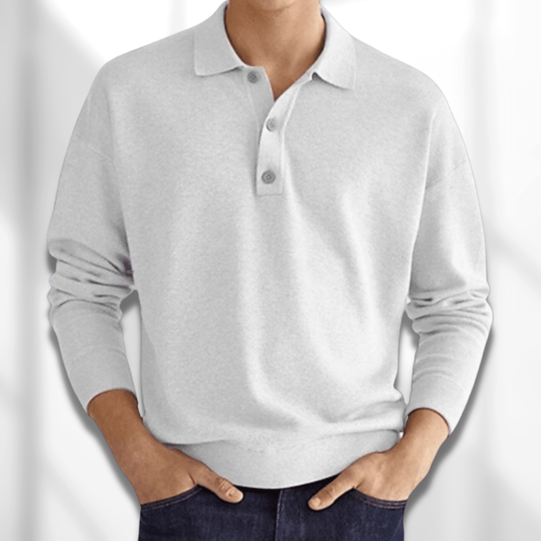 Polo décontracté pour homme | manches longues