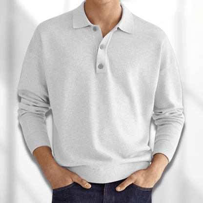 Polo décontracté pour homme | manches longues