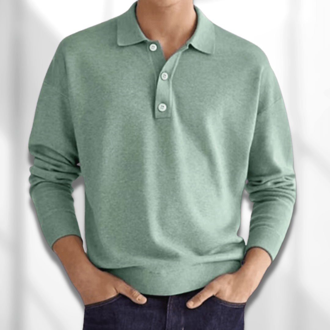 Polo décontracté pour homme | manches longues