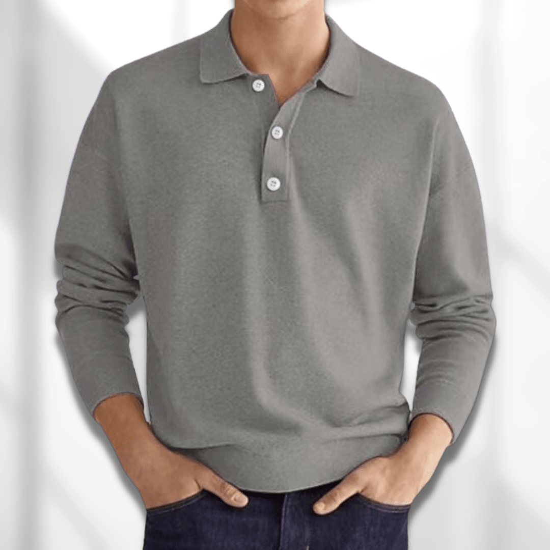 Polo décontracté pour homme | manches longues