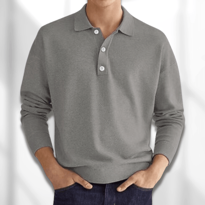 Polo décontracté pour homme | manches longues