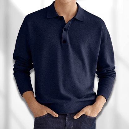 Polo décontracté pour homme | manches longues
