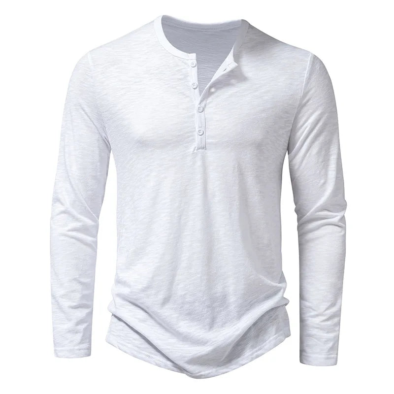 Herre Henley-skjorte | Lange ærmer