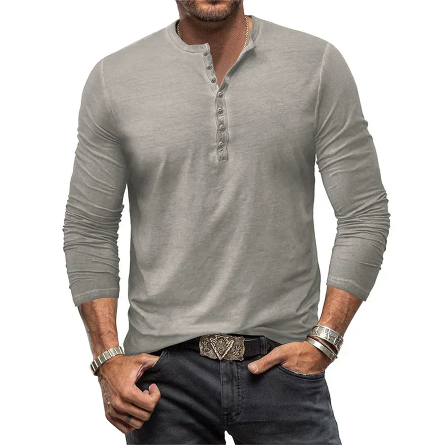 Chemise Henley pour Homme | Manches Longues