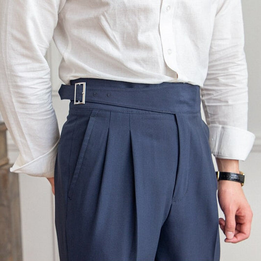 Pantalon Plissé Homme | Taille Haute