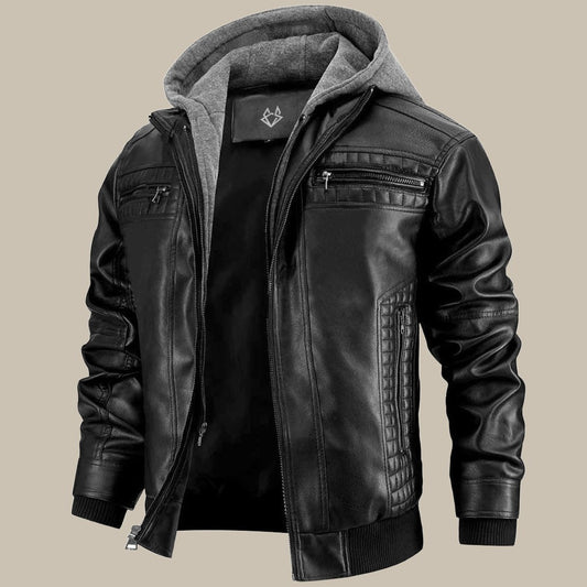 Herenjas met capuchon | Ritsdetails