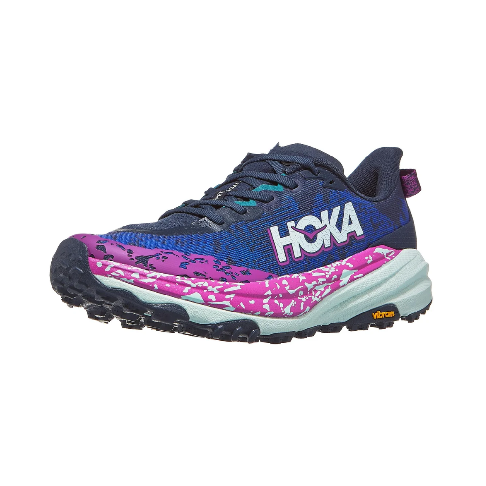 Hoka Speedgoat 6 trailsko med let stødabsorbering og forstærket greb