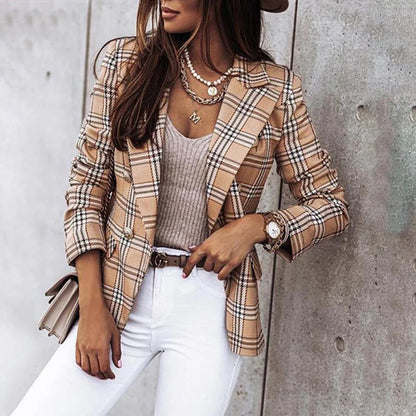 Dame Blazer med Stor Krave | Ternet