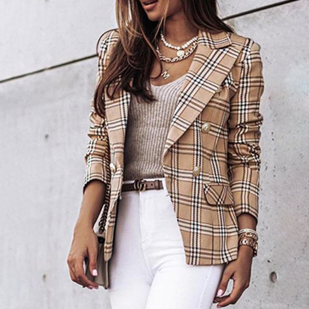 Dame Blazer med Stor Krave | Ternet