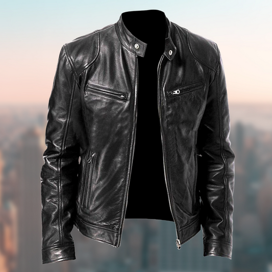 Veste en cuir classique pour homme | biker