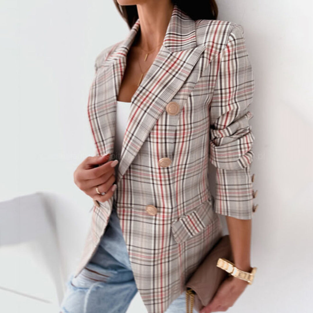 Dame Blazer med Stor Krave | Ternet