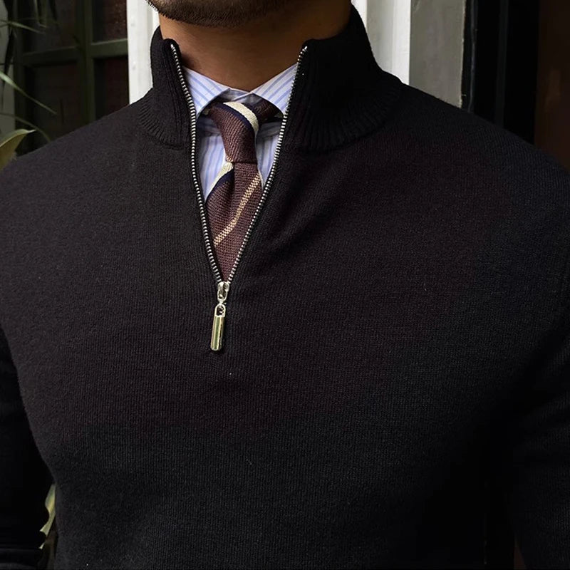 Pull homme à demi-zip | Coupe régulière