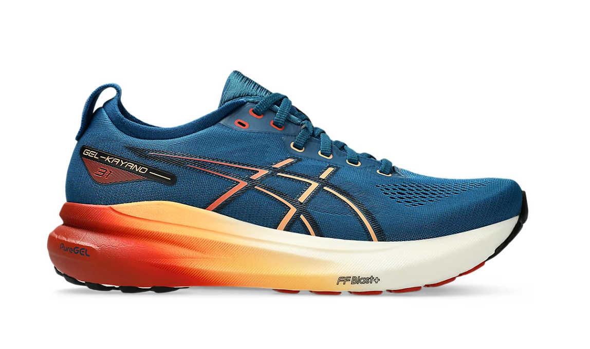 Gel-Kayano 31 hardloopschoenen voor heren: optimale demping, comfort en ademend vermogen
