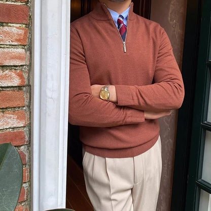 Pull homme à demi-zip | Coupe régulière