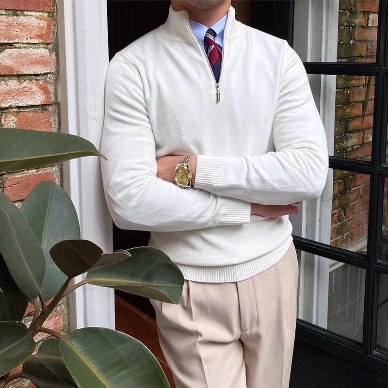 Pull homme à demi-zip | Coupe régulière