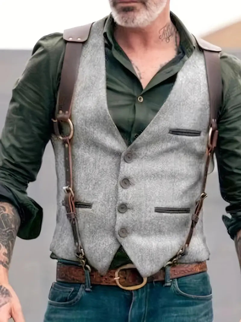 Herre Vintage Vest | V-udskæring