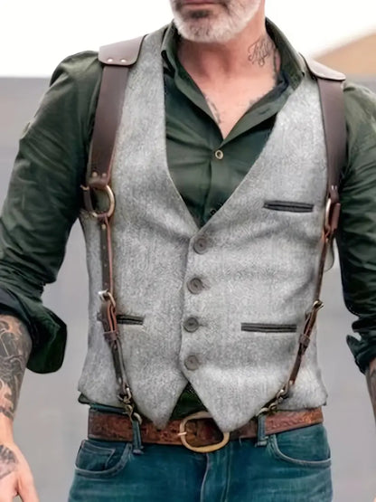 Herre Vintage Vest | V-udskæring