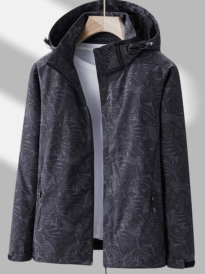 Veste Technique à Capuche Homme | Imprimée