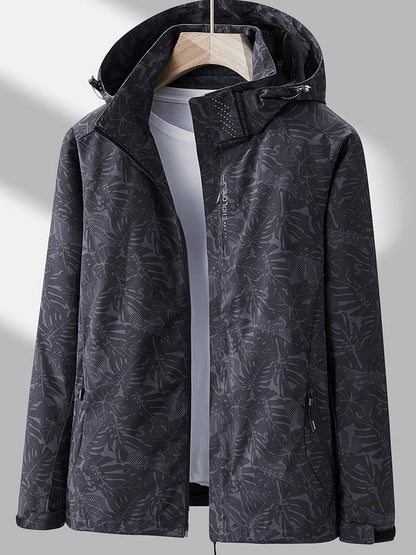 Veste Technique à Capuche Homme | Imprimée