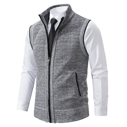 Men's Formal Knit Vest | Zipper