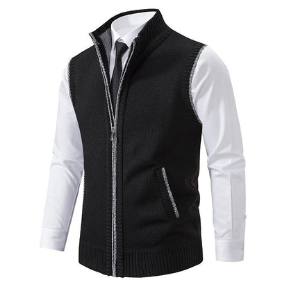 Men's Formal Knit Vest | Zipper