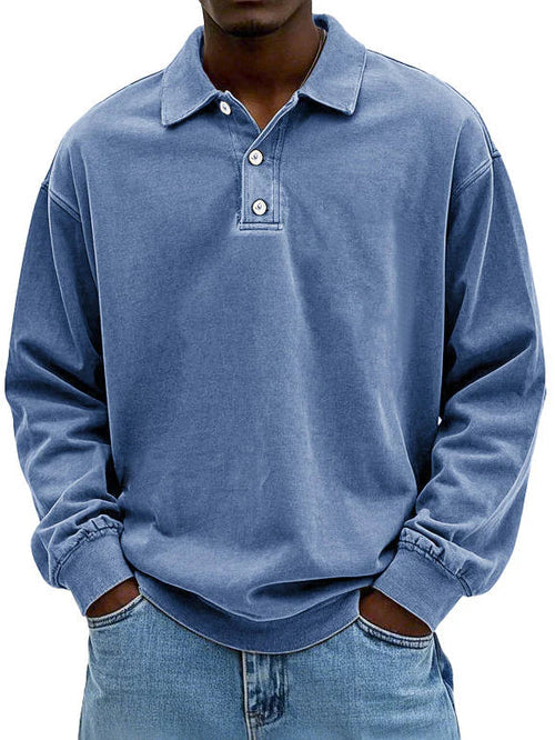Heren Overhemd met Lange Mouw | Polo Stijl