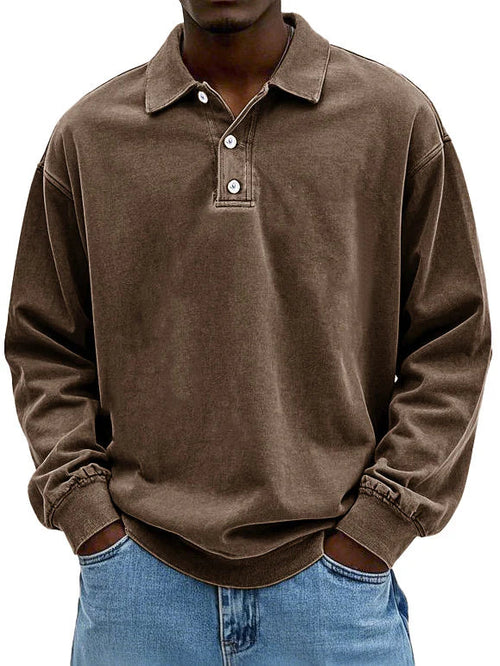 Herre polo | Langærmet casual